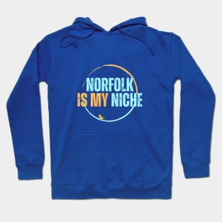 Norfolk is my Niche Turquoise and orange Hoodie